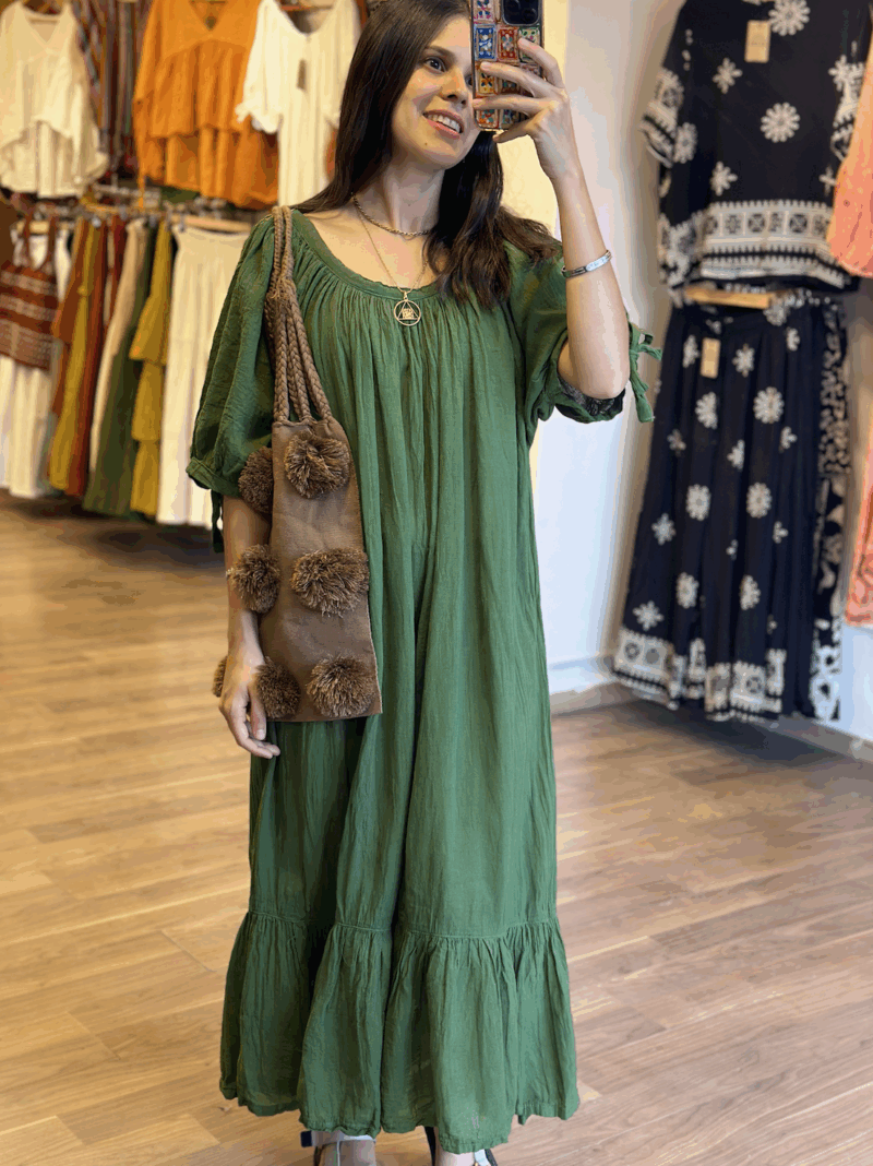 Vestido Afrodita Verde Militar - Imagen 3